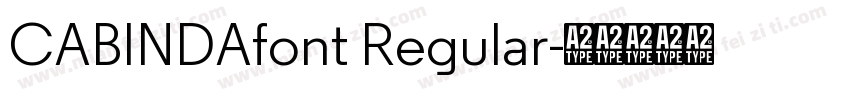 CABINDAfont Regular字体转换